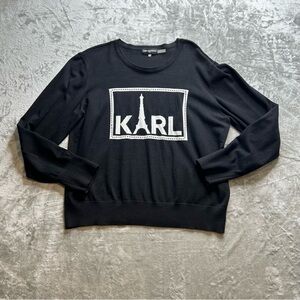 Black Karl Lagerfeld Eiffel Tower Sweater